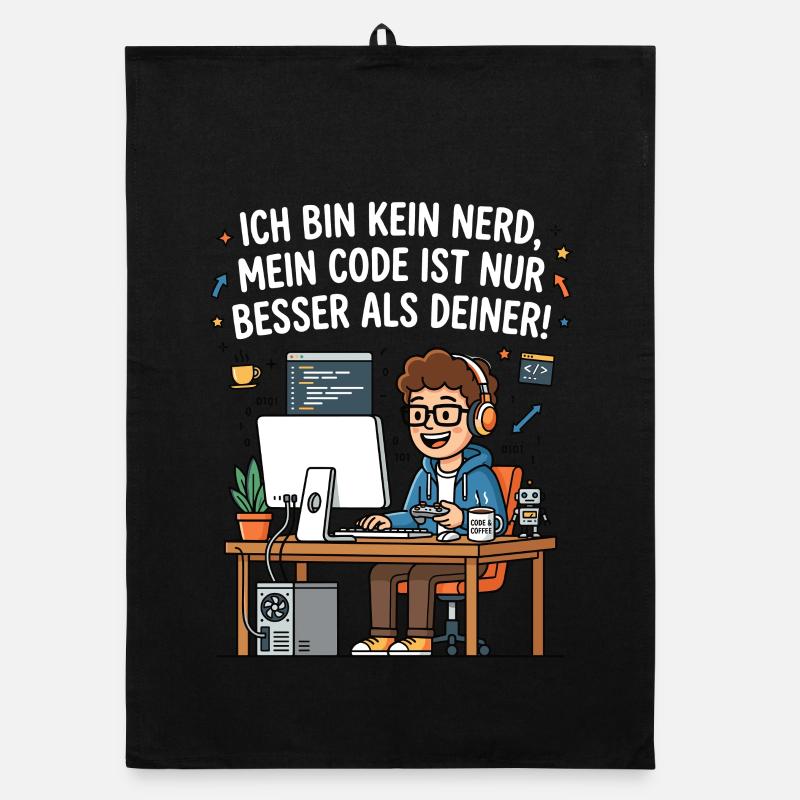 Coder Humor Programmierer Spruch Organic Geschirrtuch