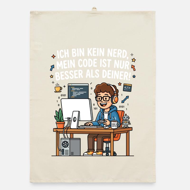 Coder Humor Programmierer Spruch Organic Geschirrtuch