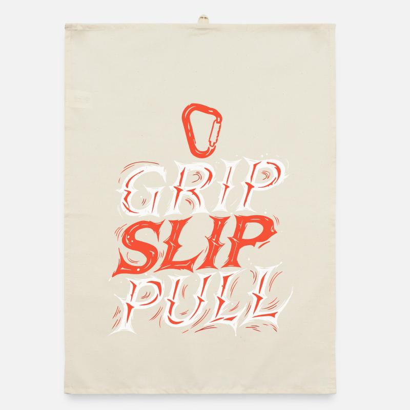 Grip Slip Pullover Dynamische Typografie Organic Geschirrtuch