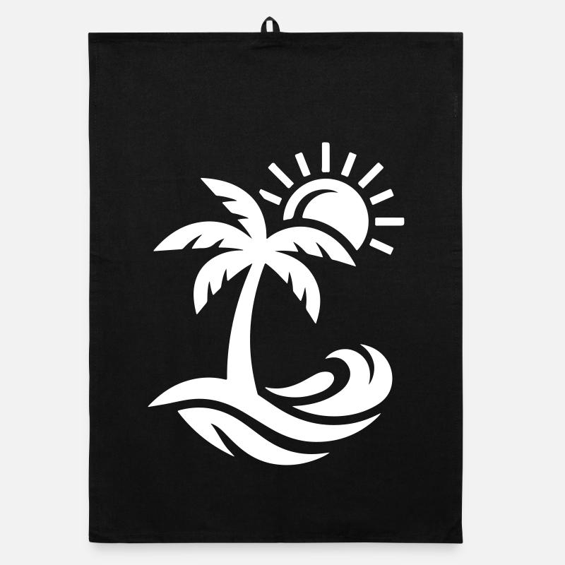 Océan Palm Tree Beach Torchon bio