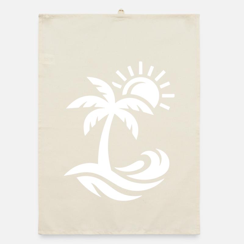 Océan Palm Tree Beach Torchon bio