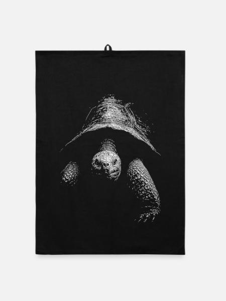Tortue - Torchon bio - noir - Devant