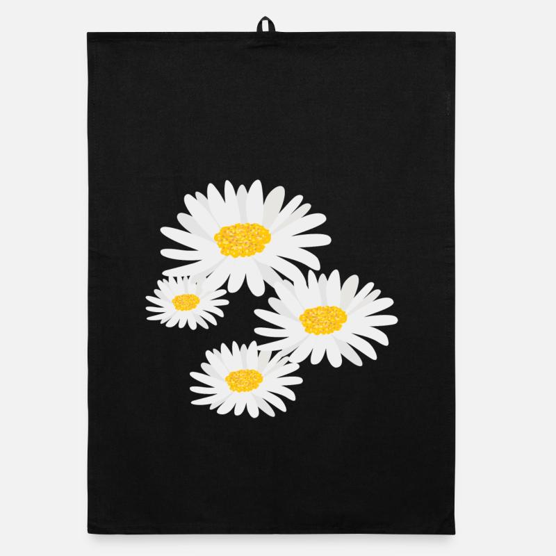 Marguerites de fleurs Torchon bio