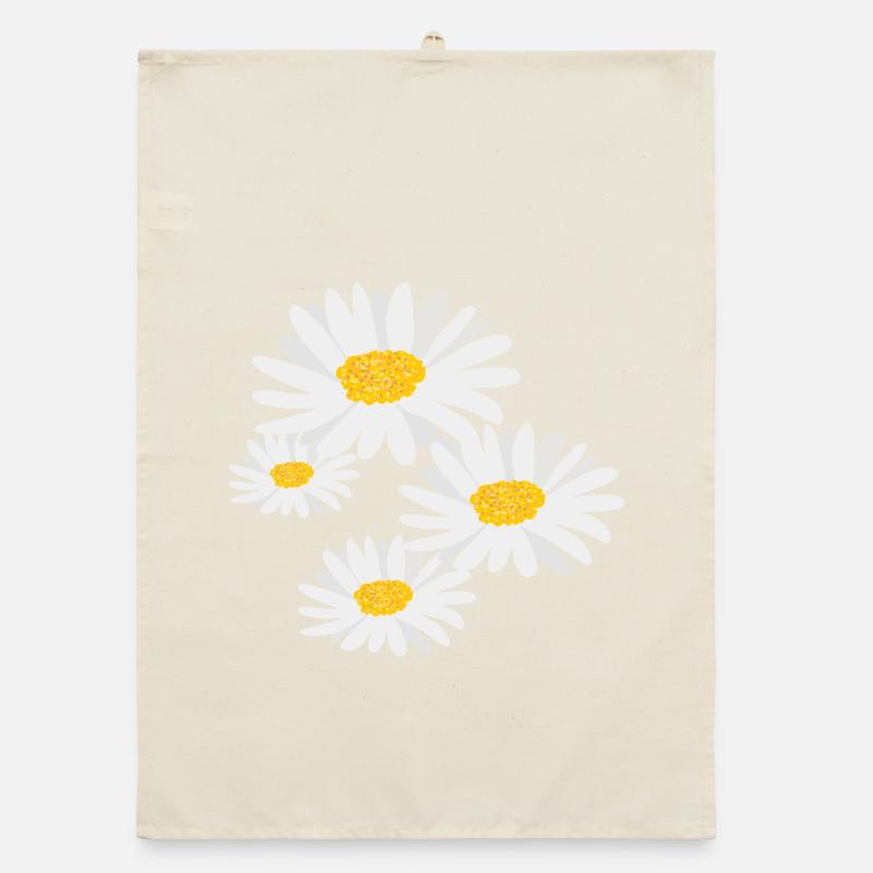Blume Gänseblümchen Organic Geschirrtuch