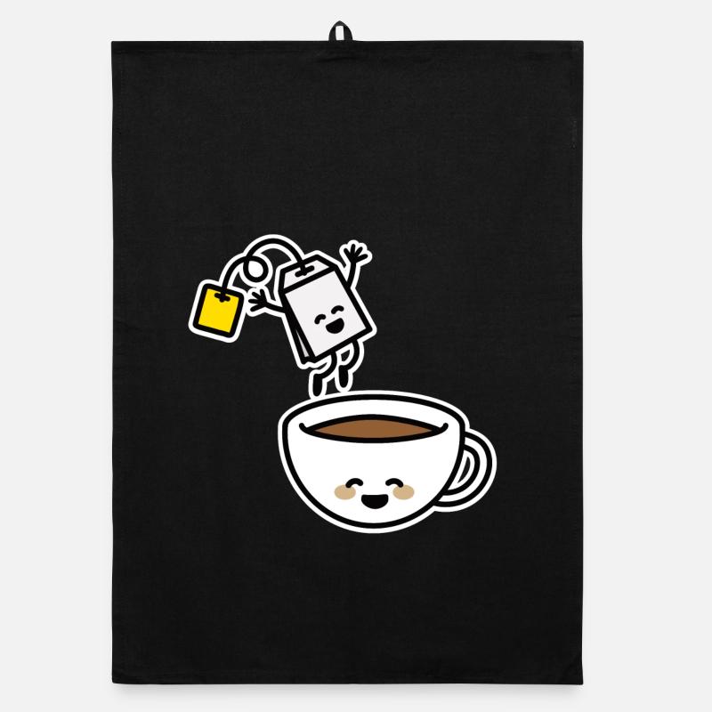 Teebeutel Tee Teetasse Teetrinker Teeliebhaber Organic Geschirrtuch