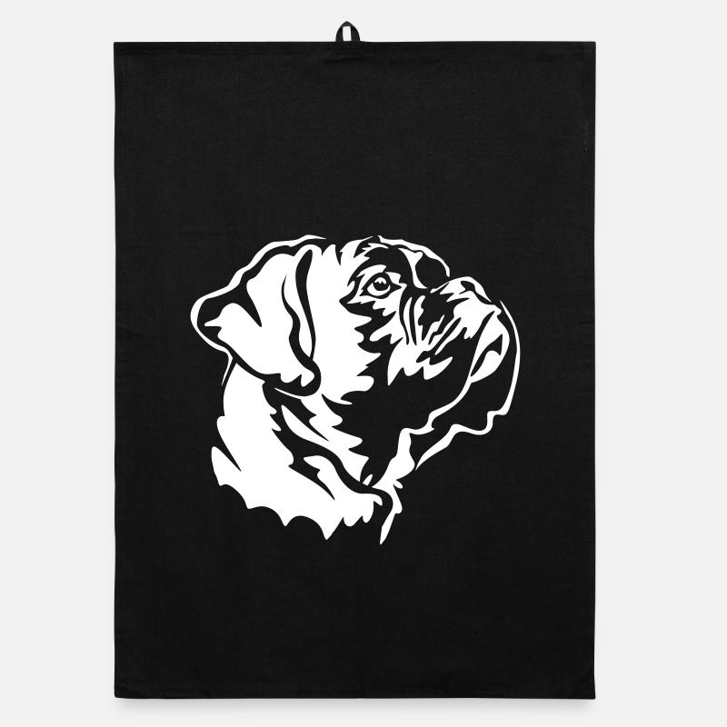 Boxer tête « Black Editon » Torchon bio