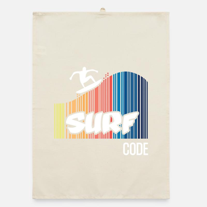 Surfcode (dunkel) Organic Geschirrtuch