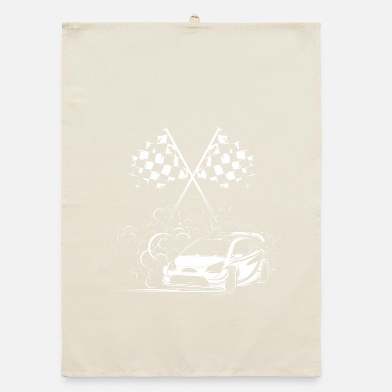 Icône de voitures drapeau à damier Logo de l’icône de dérive de rallye Torchon bio