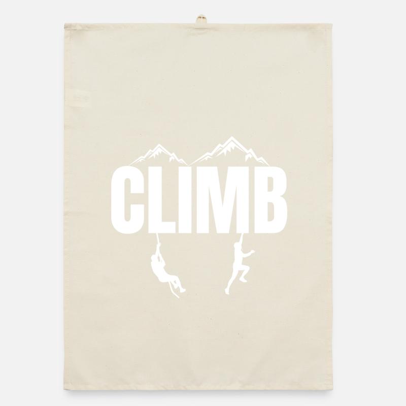 climbing, mountain, climb, climber Organic dish towel