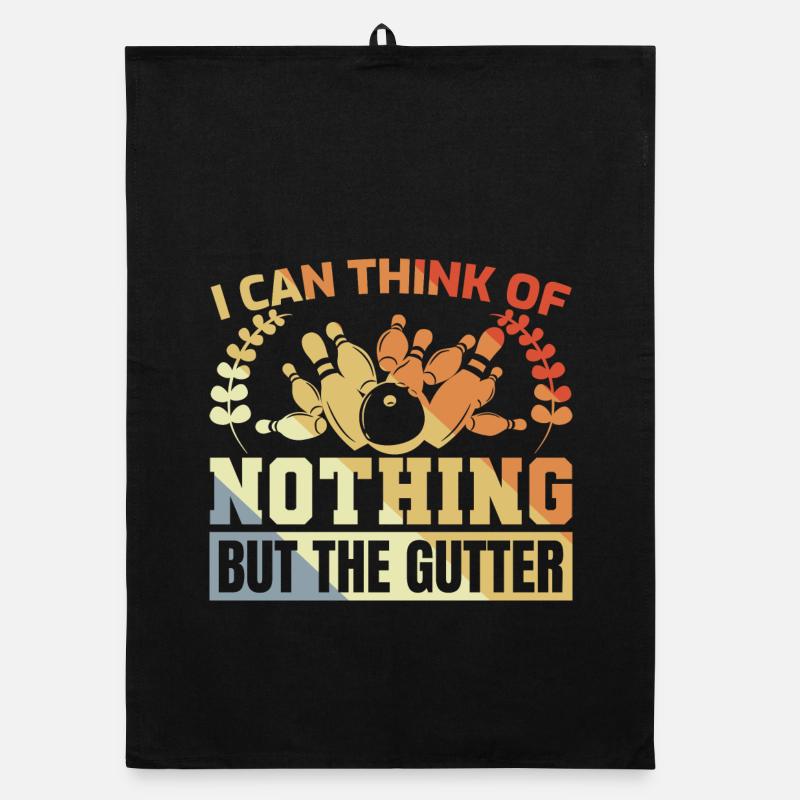 Saying Bowling Player Organic dish towel