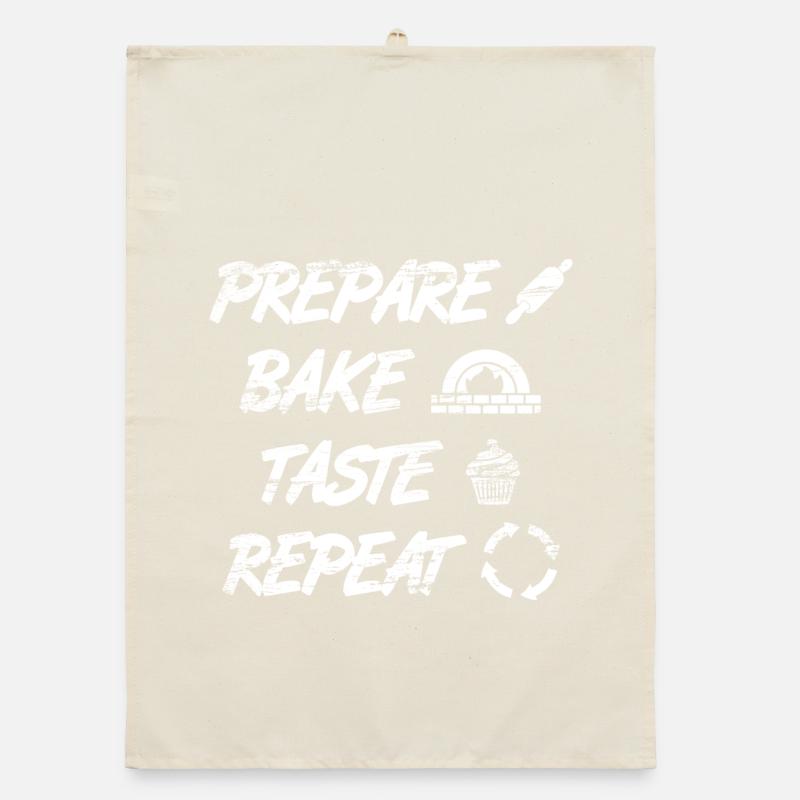 Prepare, Bake, Taste, Repeat Organic dish towel