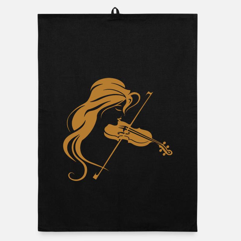 Graphisme de violoniste Torchon bio