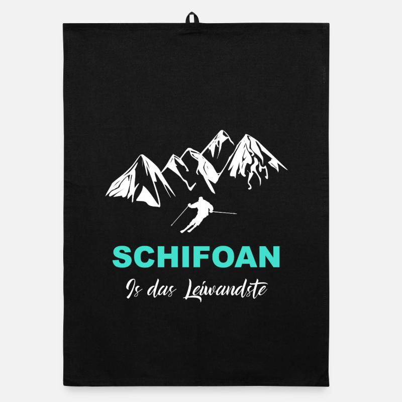 Le ski est la chose la plus facile Torchon bio