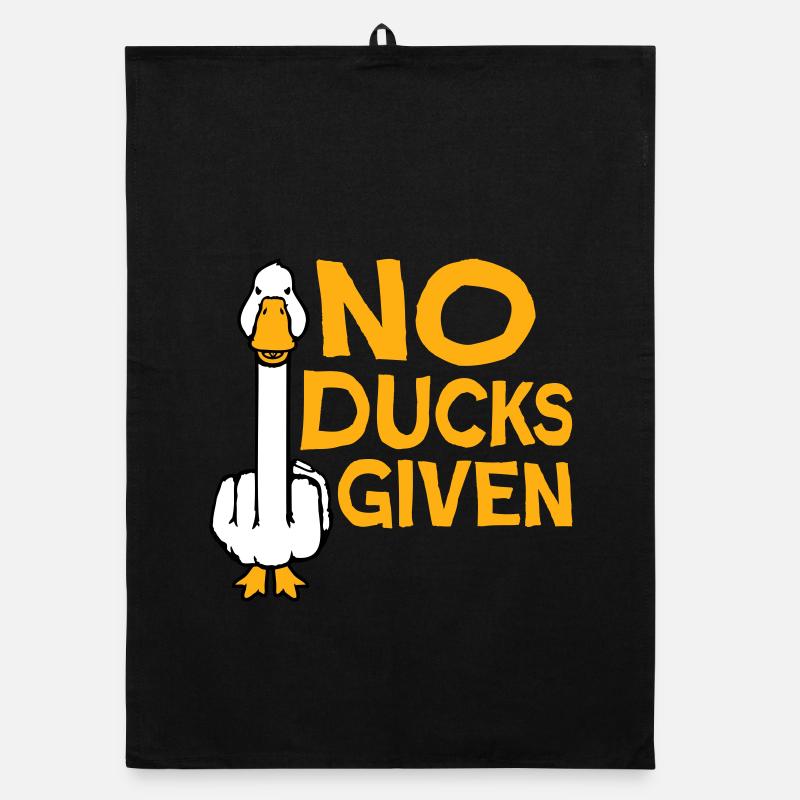 Goose No Ducks Given Middle Finger Naughty Duck Cool Organic dish towel