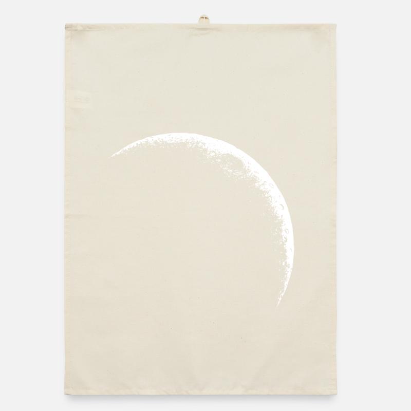 Crescent Moon, Celestial Moon Organic dish towel