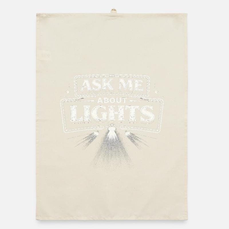 Lichttechniker Ask Me About Lights Organic Geschirrtuch