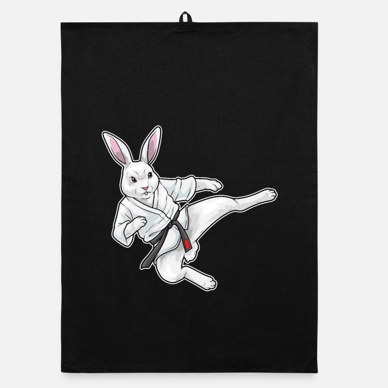 Karate Lapin Arts Martiaux Torchon bio