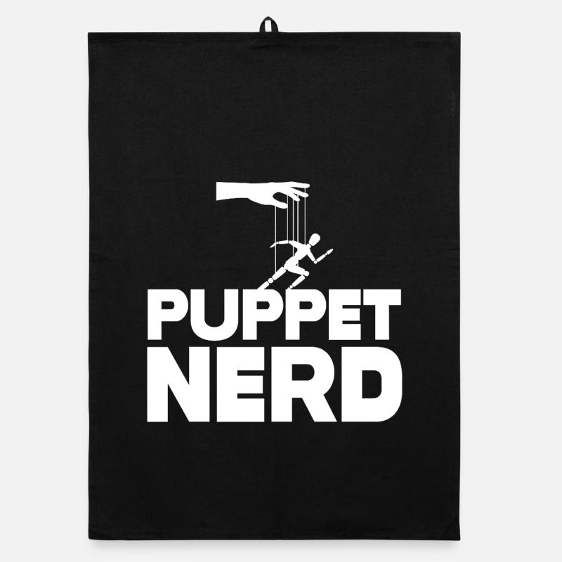 Puppet Nerd Marionette Runner Organic dish towel