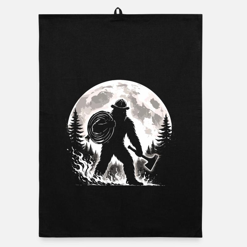 Bigfoot Feuerwehrmann Organic Geschirrtuch
