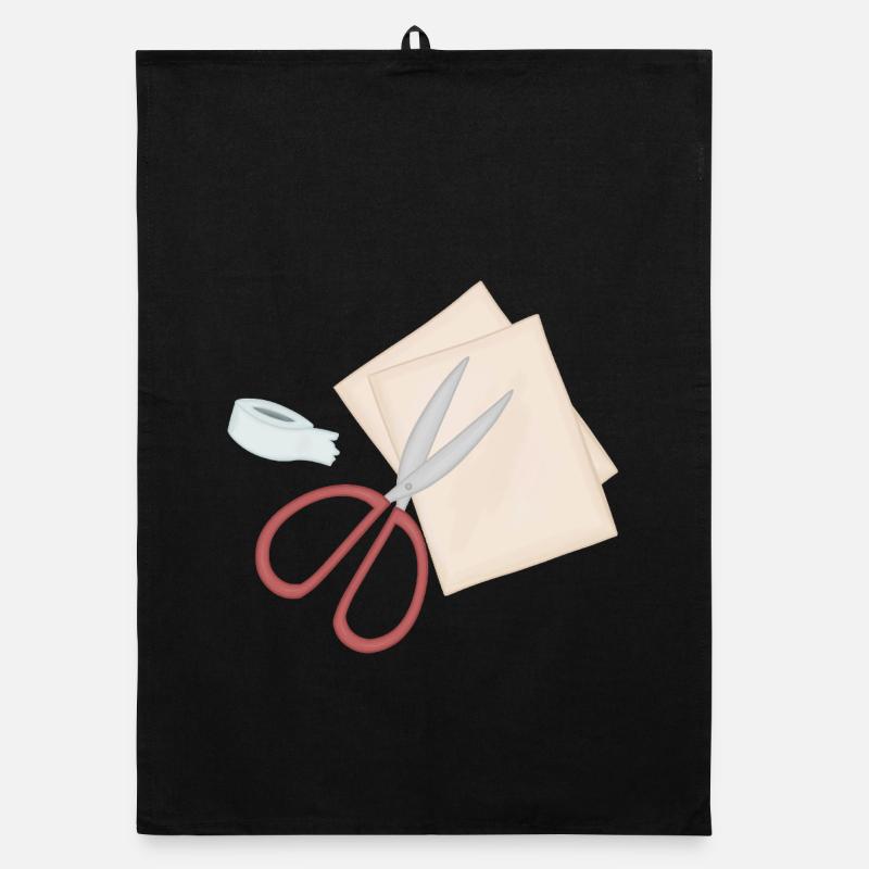 Craft Scissors Motif Paper Studio Organic dish towel