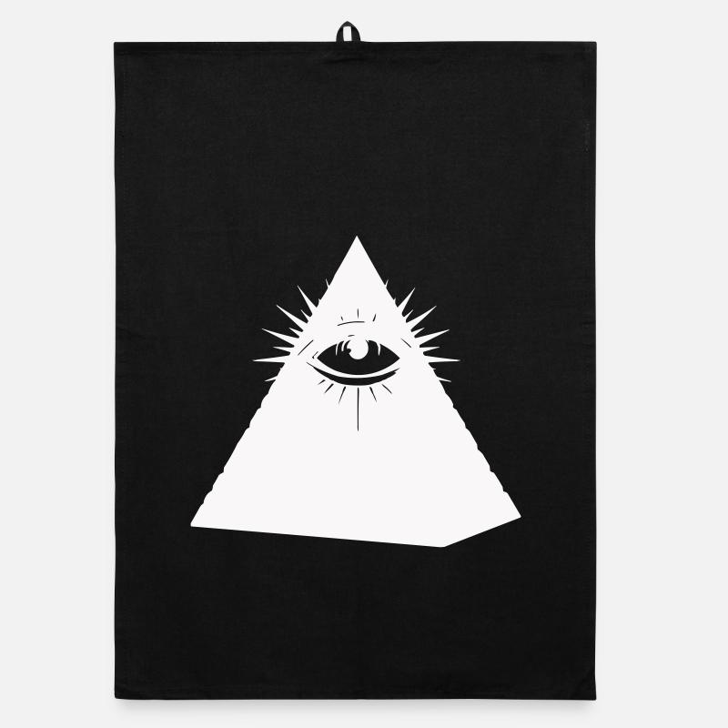 Pyramid Eye Symbol Illuminati Organic dish towel
