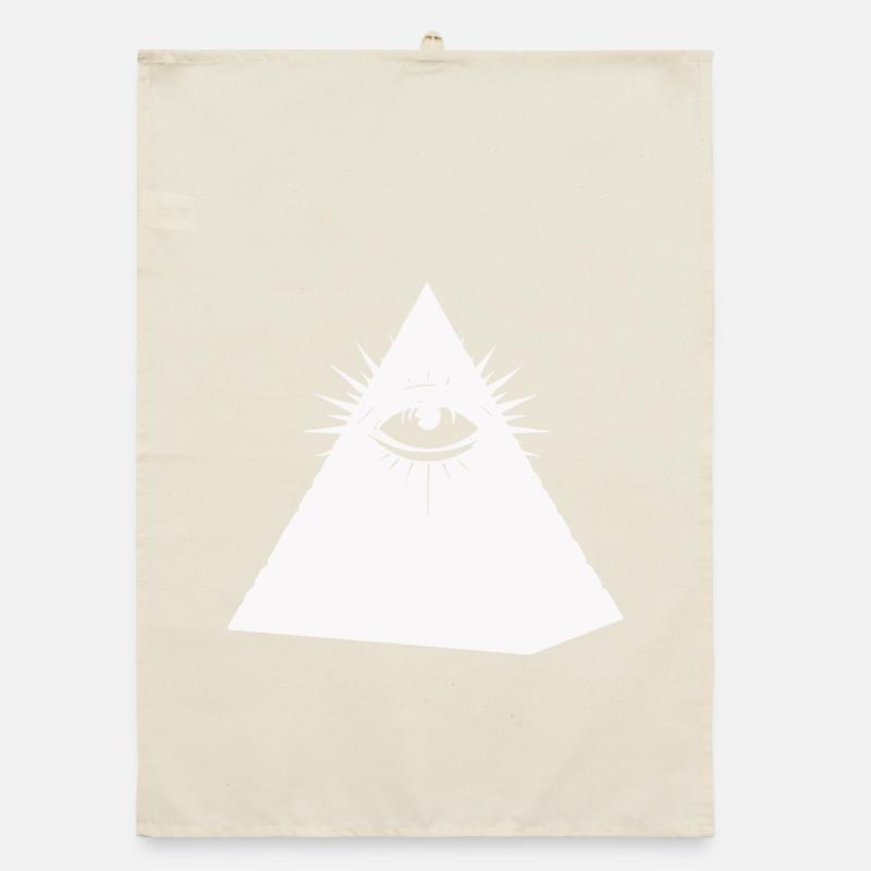Symbole de l’œil pyramidal Illuminati Torchon bio