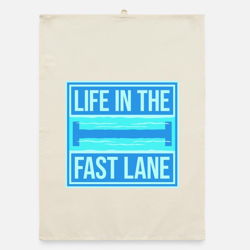 Life In The Fast Lane Float Funny Pool Saying Organic dish towel