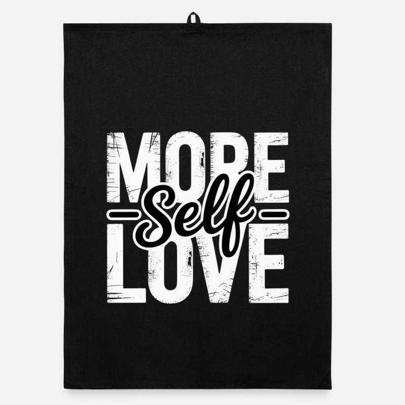 Plus d’amour Amour Amour de soi Typographie Torchon bio