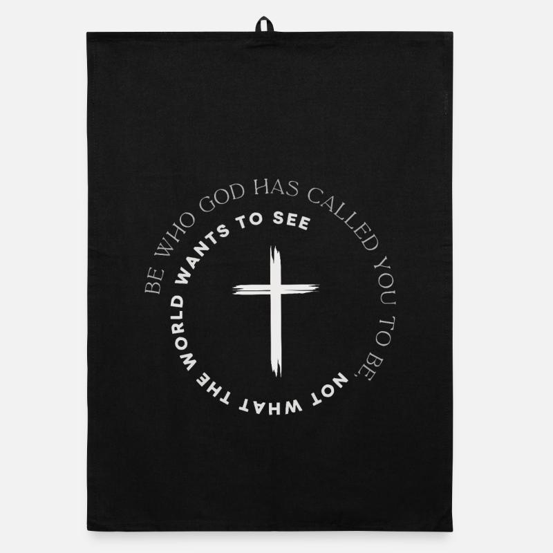 Bible de Jésus de l’Église Cross Circle of Vocation - Torchon bio - noir