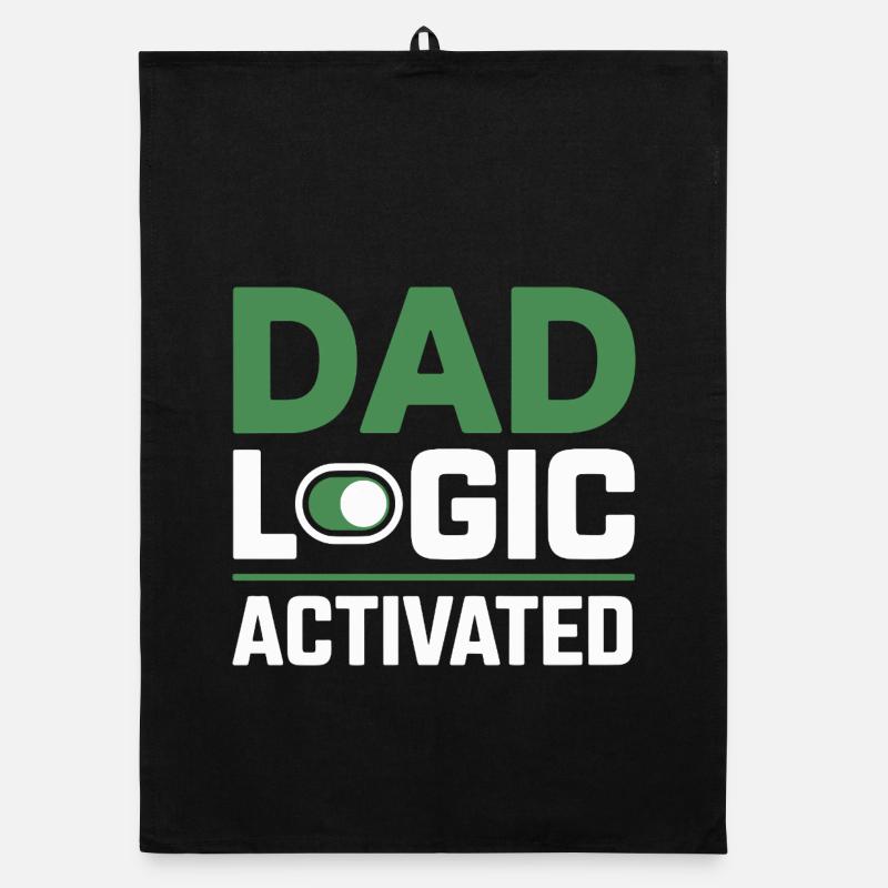 Funny Dad Logic Father Humor Organic dish towel