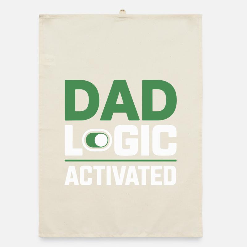 Funny Dad Logic Father Humor Organic dish towel