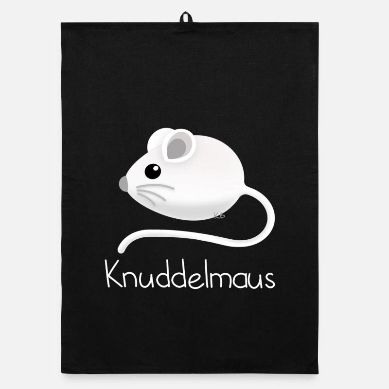 Knuddelmaus - Organic Geschirrtuch - Schwarz