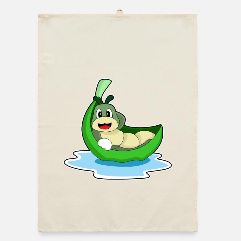 Caterpillar Leaf Boat Torchon bio