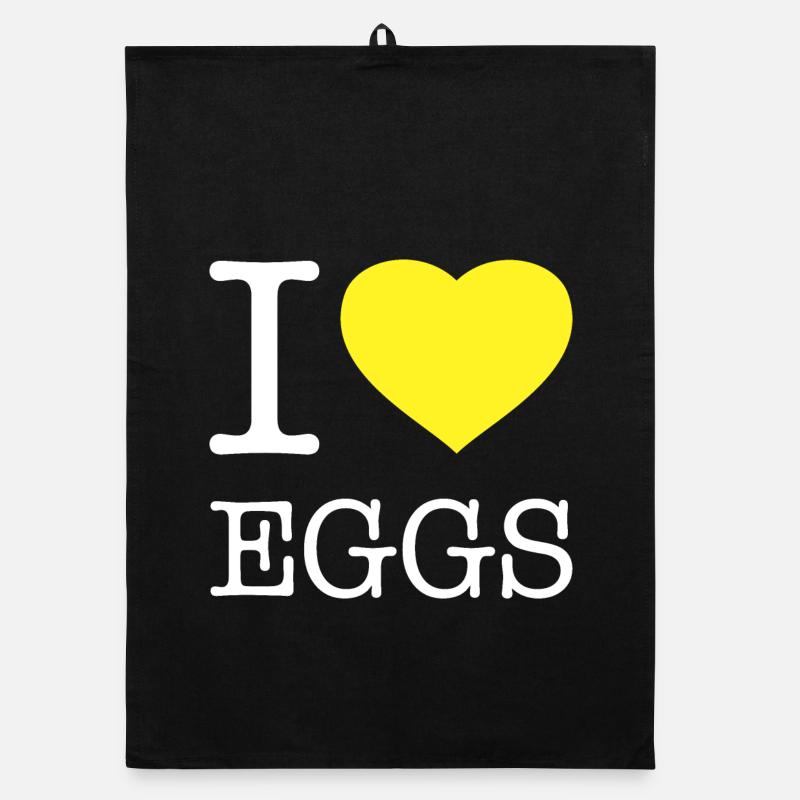 I LOVE EGGS Organic dish towel