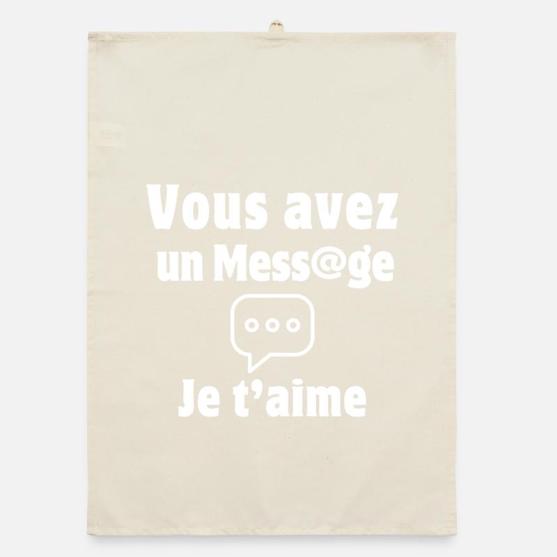 message, SMS, je t'aime, Saint-Valentin Torchon bio