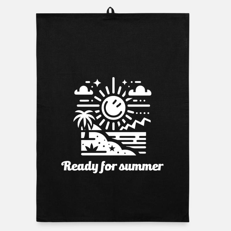 ready for summer sommer sonne sonnenschein Organic Geschirrtuch