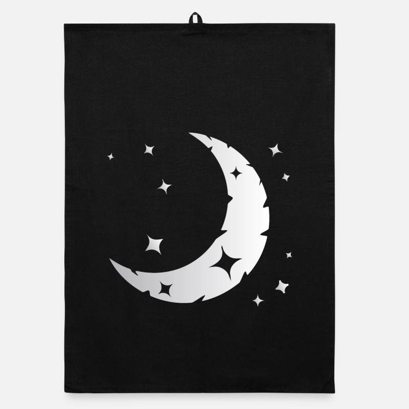 Moon and stars Organic dish towel