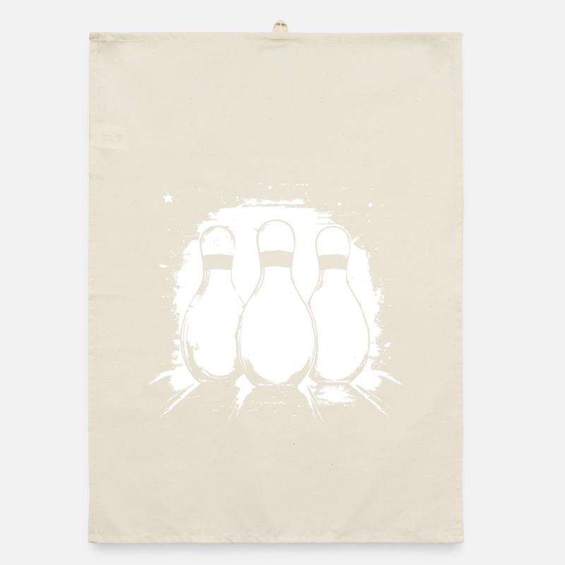 Bowling Drawing Organic dish towel