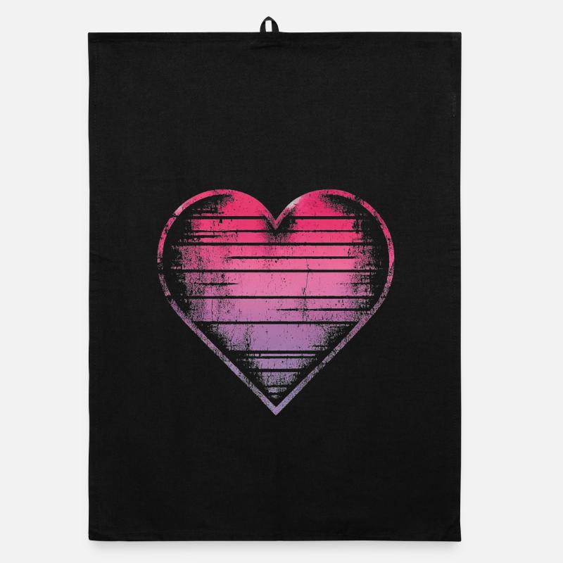 Conception de coeur aquarelle pastel Torchon bio