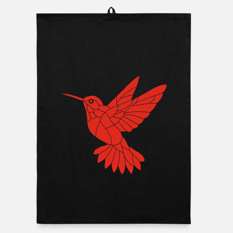 Roter Kolibri Organic Geschirrtuch