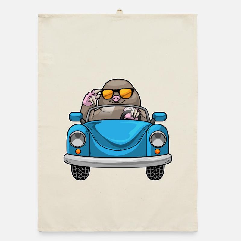 Mole Car Organic dish towel