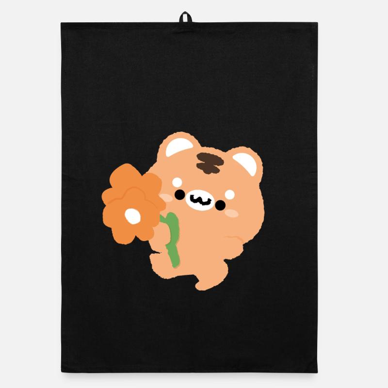 Romantic Tiger Organic dish towel