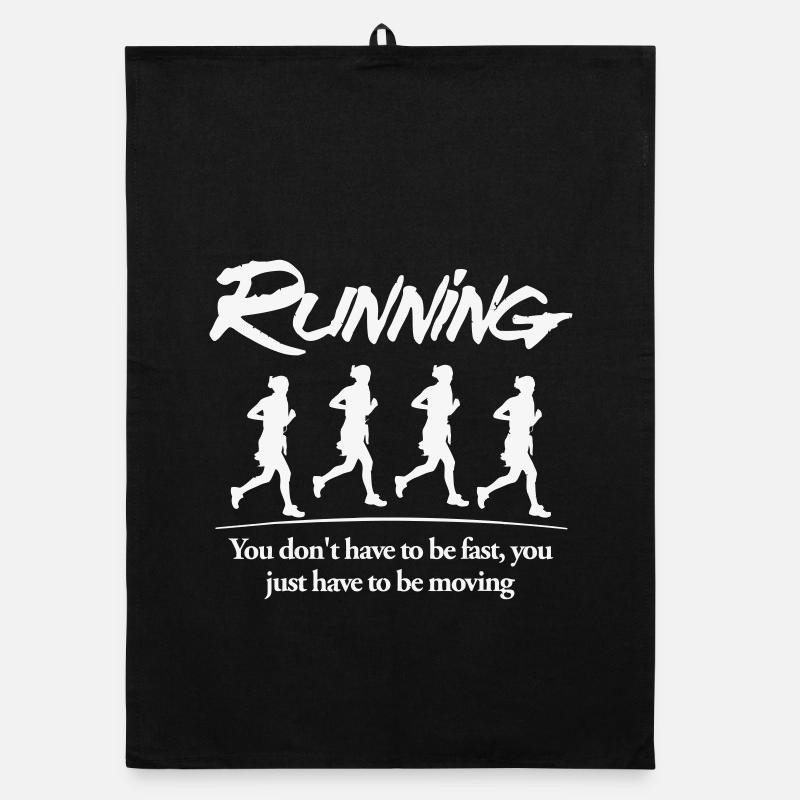 Conception de silhouettes de course motivante Torchon bio