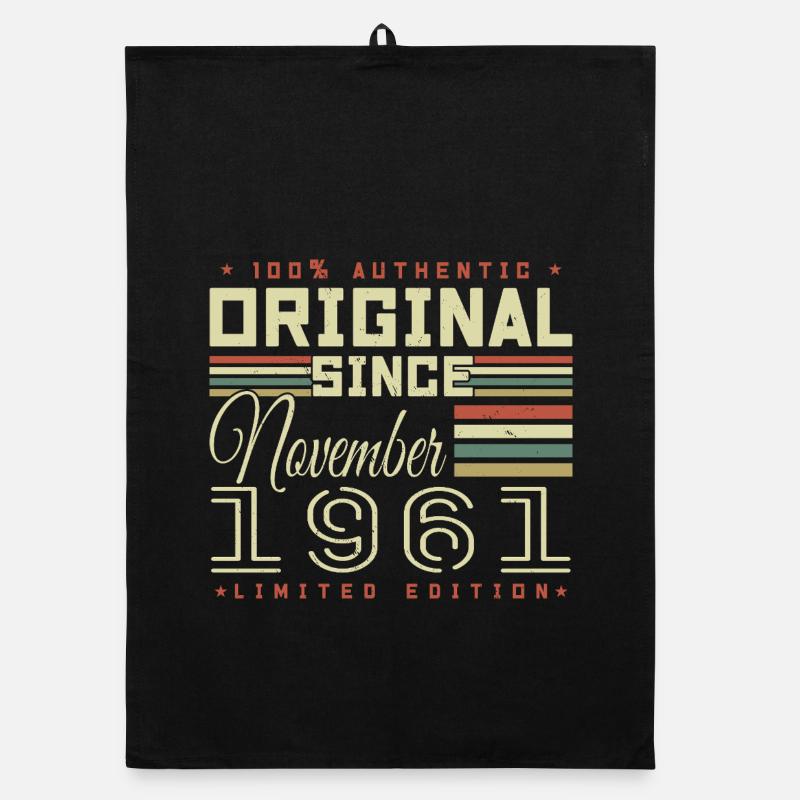 November 1961 Geburtstagsgeschenk Organic Geschirrtuch