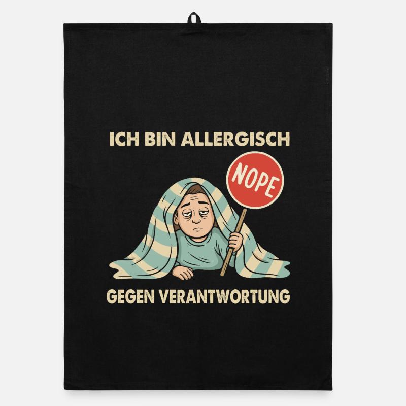Allergisch gegen Verantwortung Organic Geschirrtuch