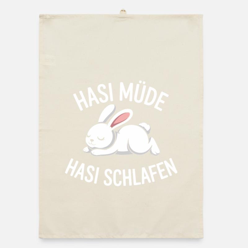 Bunny Tired Bunny Sleeping Bunny Organic dish towel