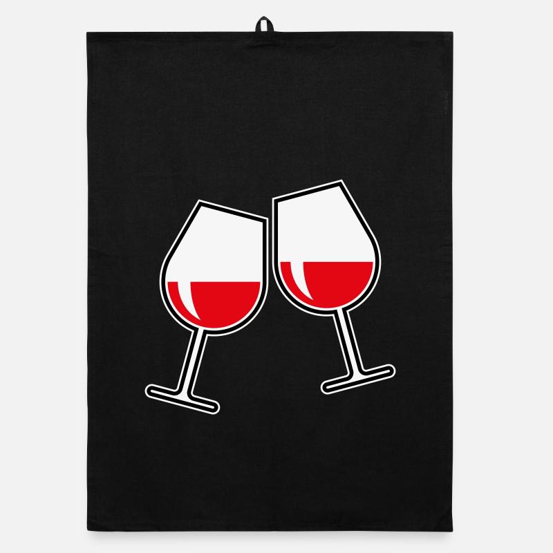 2 verres à vin rouge (vin rouge / vin / bulbeux / à 3°C) Torchon bio