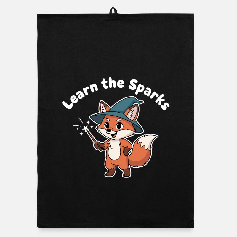Fox Sorcerer's Apprentice Spark Knowledge Organic dish towel