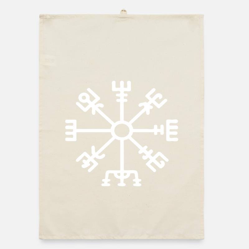 Runic Compass Sigil Organic dish towel