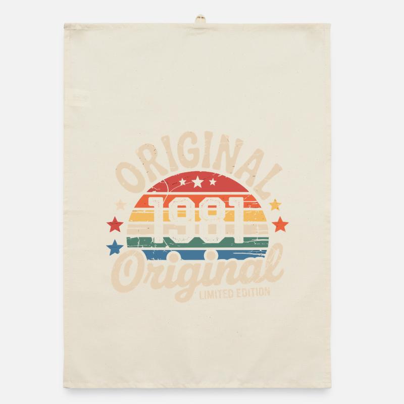 1981 Vintage Limited Edition Gift 1981 Organic dish towel